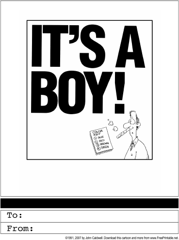 Birth Announcement (Boy) Greeting Card