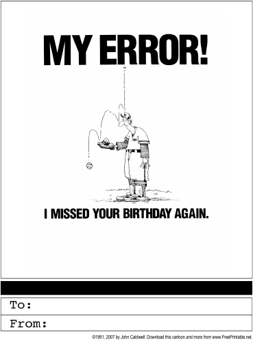 Belated Birthday Greeting Card