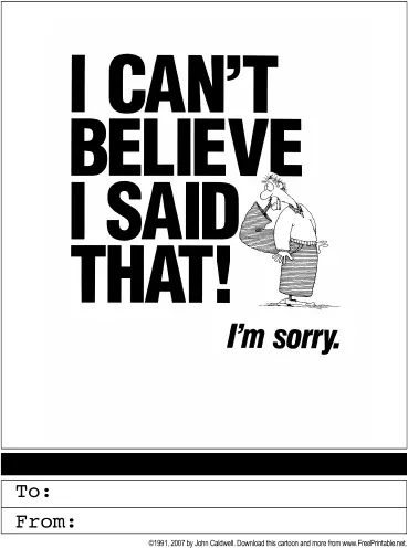 I'm Sorry Greeting Card